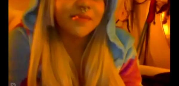 Cute chubby girl on Skype part 4